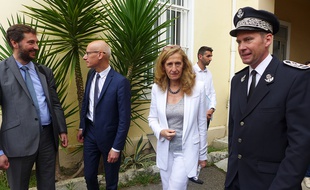 La ministre de la justice Nicole Belloubet était en déplacement, jeudi, à la maison d'arrêt de Nice.