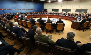 Une réunion de l'Otan à Bruxelles (Belgique), le 5 octobre 2011.