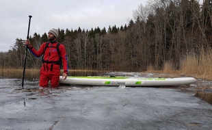 Le Cannois Gilles Mathieu a traversé des mers, des étendues d’eau et des lacs gelés d'Europe.