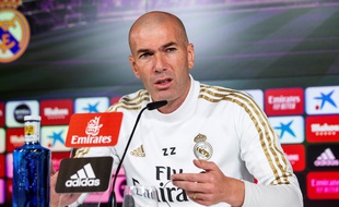 Zidane en conférence de presse à la veille de Barcelone-Real Madrid, le 17 décembre 2019.