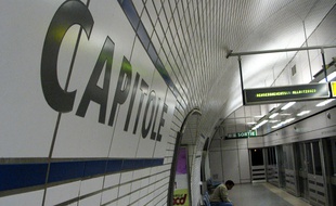 Dans le mtro Ligne A, le 27 septembre 2004 Toulouse.