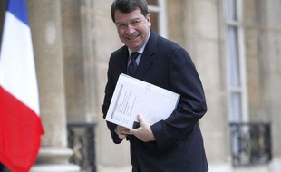 Xavier Darcos, ministre du Travail le 15 février 2010 à l'Elysée à Paris.