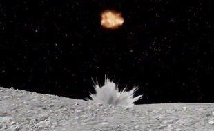 Capture d'écran d'une vidéo de présentation de la sonde Hayabusa-2, qui doit aller à la rencontre de l'astéroïde «1999 JU3»