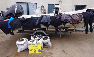 La marchandise ainsi que l'embarcation des braconniers ont été saisies.