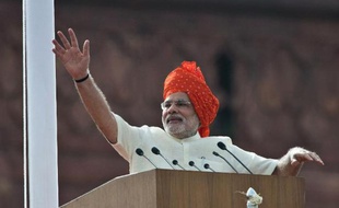 Le Premier ministre indien Narendra Modio le 15 août 2014 à New Delhi