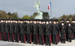 Des étudiants de l'Ecole Polytechnique le 17 octobre 2009, à Palaiseau près de Paris