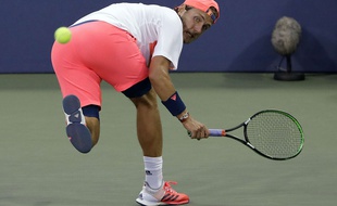 Lucas Pouille à l'US Open le 31 août 2016.
