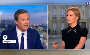 Nicolas Dupont-Aignan sur TF1, le 18 mars 2017.
