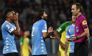 Anthony Lippini lors d'un match de Coupe de la Ligue contre Nantes.