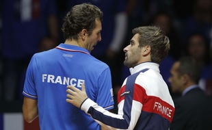 Julien Benneteau et Arnaud Clément, le 22 novembre 2014 à Lille.