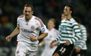 Franck Ribéry auteur d'un doublé contre le Spoting au Stade Alvalade.