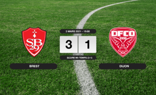 Stade Brestois - Dijon: Le Stade Brestois s'impose à domicile 3-1 contre Dijon