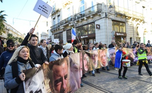 Lors d'un précédent rassemblement à Montpellier, le 12 janvier 2020.