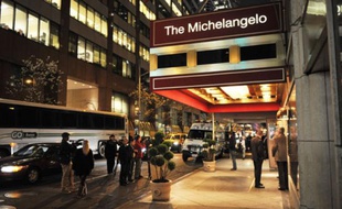 L'extérieur de l'hôtel Michelangelo dans lequel Richard Descoings séjournait au moment de sa mort, à New York.