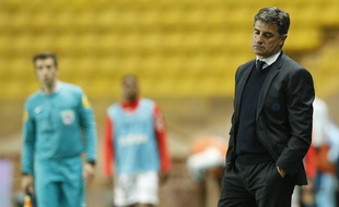Le coach de l'OM Michel, le 17 avril 2016, à Monaco.
