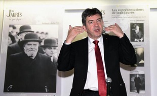 Jean-Luc Mélenchon, coprésident du Parti de gauche (PG), au musée Jaurès de Castres, le 24 avril 2014