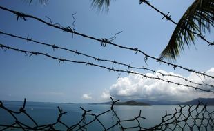 L'océan indien à Mayotte, vu depuis une base militaire, le 17 octobre 2009