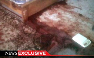 Capture vidéo diffusée par la chaîne américaine ABC News le 2 mai 2011 montrant la chambre où a été tué Oussama ben Laden au Pakistan.