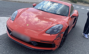 Le véhicule de l'un des participants à la course illégale entre Britanniques, interceptés dans l'Aveyron.