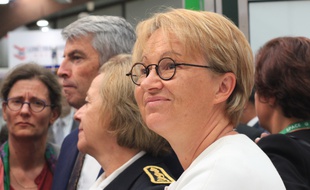 La maire de Rennes Nathalie Appéré, ici lors du salon agricole Space, le 10 septembre 2019, à Rennes.