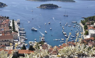 L'île de Hvar en Croatie. Illustration.