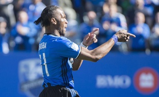Didier Drogba fête un but le 30 avril 2016.