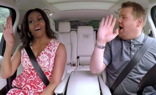 La Première dame des Etats-Unis, Michelle Obama, et l'animateur du "Carpool Karaoké", James Cordon, entonnent le tube de Beyoncé, "Single Ladies"