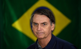 Le candidat d'extrême droite à la présidentielle, Jair Bolsonaro, à Rio de Janeiro, au Brésil, le 7 octobre 2018.