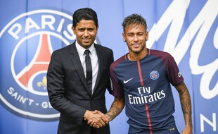 Neymar lors de sa présentation au Parc le 4 août 2017.