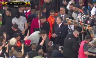 Jean-Michel Aulas dans la tribune.