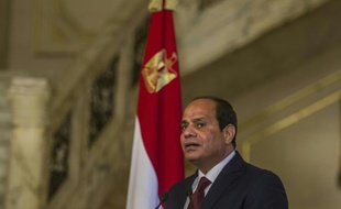 Le président égyptien Abdel Fattah al-Sissi lors d'une conférence de presse au Caire, le 17 avril 2016