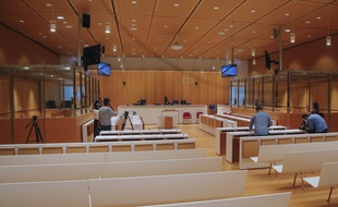 La salle d'audience où se déroule le procès des attentats depuis le 2 septembre.