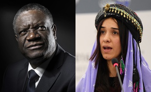Le médecin congolais Denis Mukwege et à la Yazidie Nadia Murad, ex-esclave du groupe Etat islamique, ont reçu le prix Nobel de la paix 2019, "pour leurs efforts pour mettre fin à l'emploi des violences sexuelles en tant qu'arme de guerre".