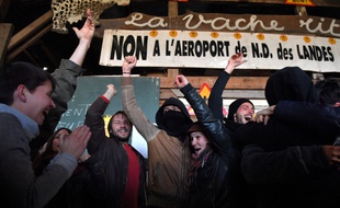 La joie sur la ZAD de Notre-Dame-des-Landes lors de l'annonce de l'abandon du projet le 17 janvier.