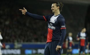 L'attaquant du PSG Zlatan Ibrahimovic, le 22 décembre 2013 contre le Losc, au Parc des Princes.