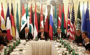 Les ministres des affaires étrangères tiennent une conférence sur la Syrie, le 14 novembre 2015 à Vienne