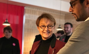 La maire de Rennes Nathalie Appéré, ici avec Yannick Nadesan, en février 2020.