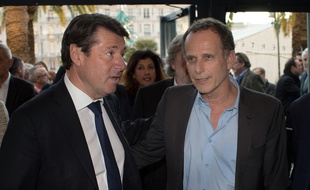Christian Estrosi (LR) et le comédien Charles Berling.