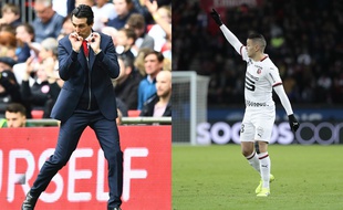 Unai Emery et Hatem Ben Arfa vont se retrouver lors de Rennes-Arsenal en Ligue Europa, le 7 mars 2019.