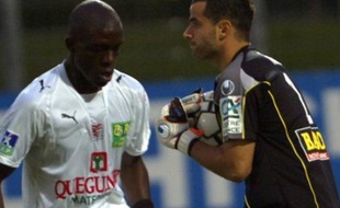 Michaël Fabre (à droite) avec le Clermont Foot en Ligue 2