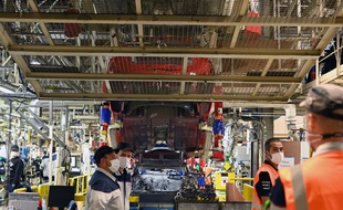 Lors d'une visite de Muriel Penicaud, ministre du Travail, à l'usine Toyota. (Illustration)