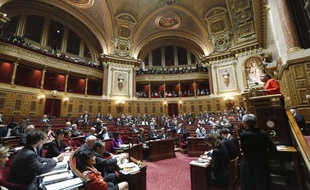Christiane Taubira, lors de l'ouverture des débats sur le «mariage pour tous» au Sénat, le 4 avril 2013.
