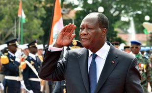 Le président ivoirien Alassane Ouattara, lors d'une cérémonie marquant le 55e anniversaire de l'Indépendance, à Abidjan le 7 août 2015