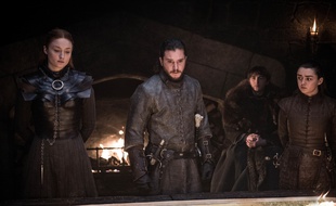 Trois Stark et une moitié de Stark réunis comme au bon vieux temps des débuts de Game of Thrones