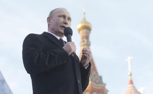 Vladimir Poutine à Moscou, le 18 mars 2015