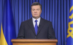 Le président ukrainien déchu Viktor Ianoukovitch, le 19 février 2014.