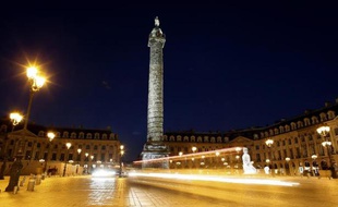 La place Vendôme à Paris qui abrite les plus grands joaillers de Paris en 2012