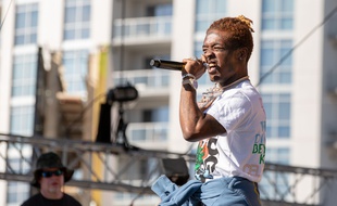 Le rappeur Lil Uzi Vert lors d'un festival à Las Vegas.