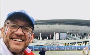 Dany Boon a fait le déplacement en Russie pour soutenir les Bleus.