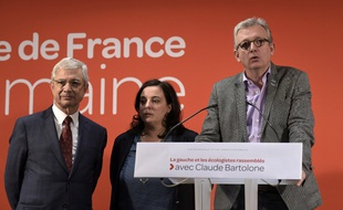 Claude Bartolone (PS), Emmanuelle Cosse (EELV), et Pierre Laurent (FG) ont fusionné leur liste pour le second tour.